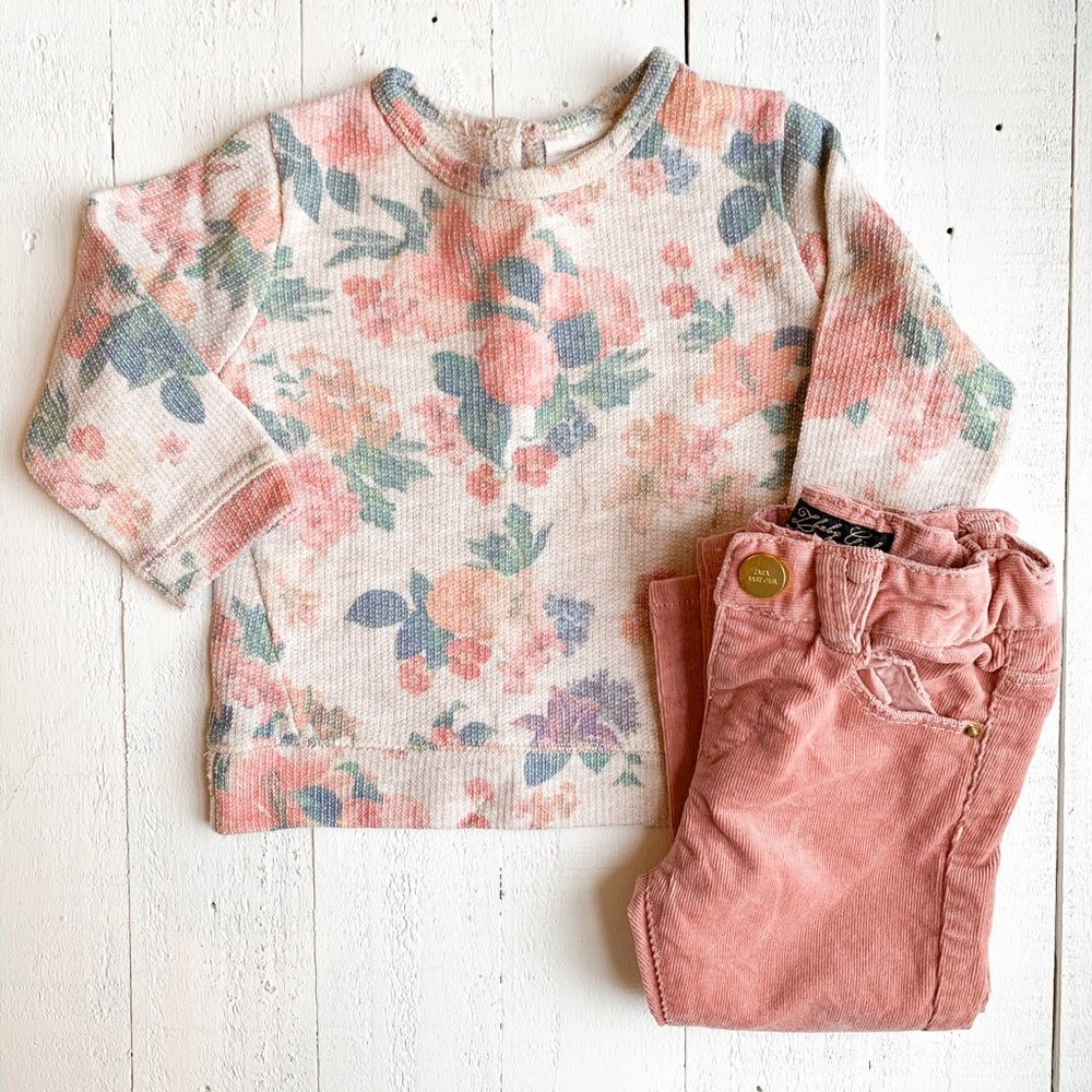 Zara set sweatshirt and pants size 9-12 months
